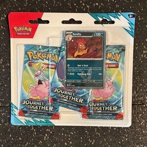 BACK IN STOCK! Pokemon TCG Journey Together 3-Pack with Promo Scrafty Card